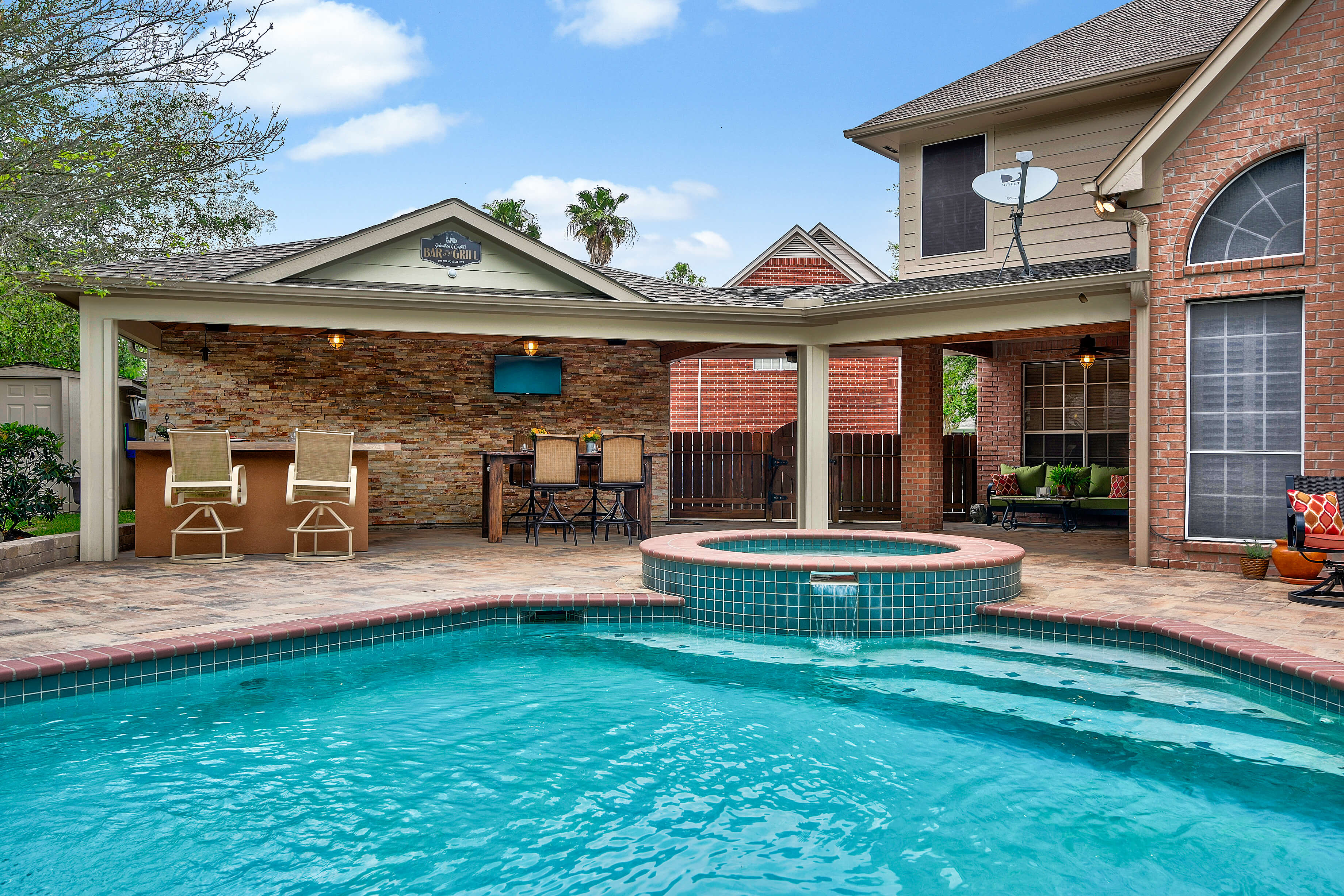 Allied Outdoor Solutions Houston Texas Concrete Overlay Patio and Pool